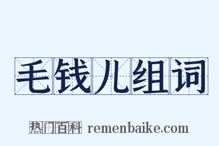毛钱儿组词是什么意思的图片
